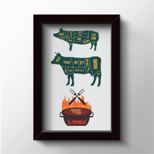 quadros decorativos carne e brasa