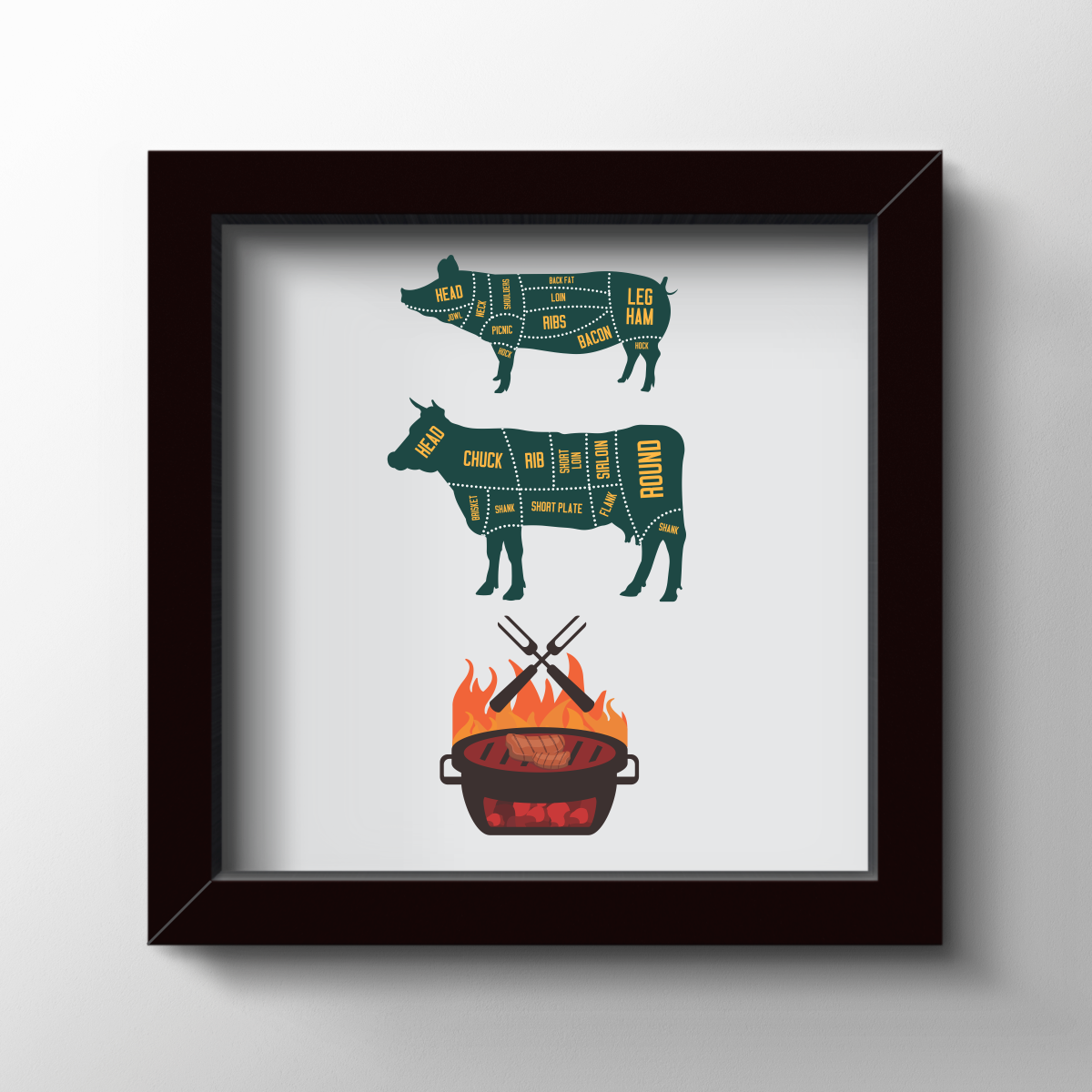 quadro carne e brasa quadros carne e brasa