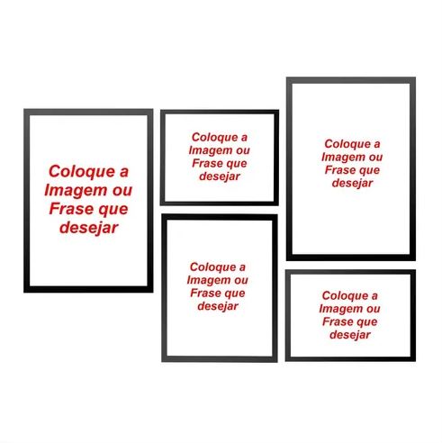 Kit Quadros Personalizados Kit 5 Quadros Personalizados