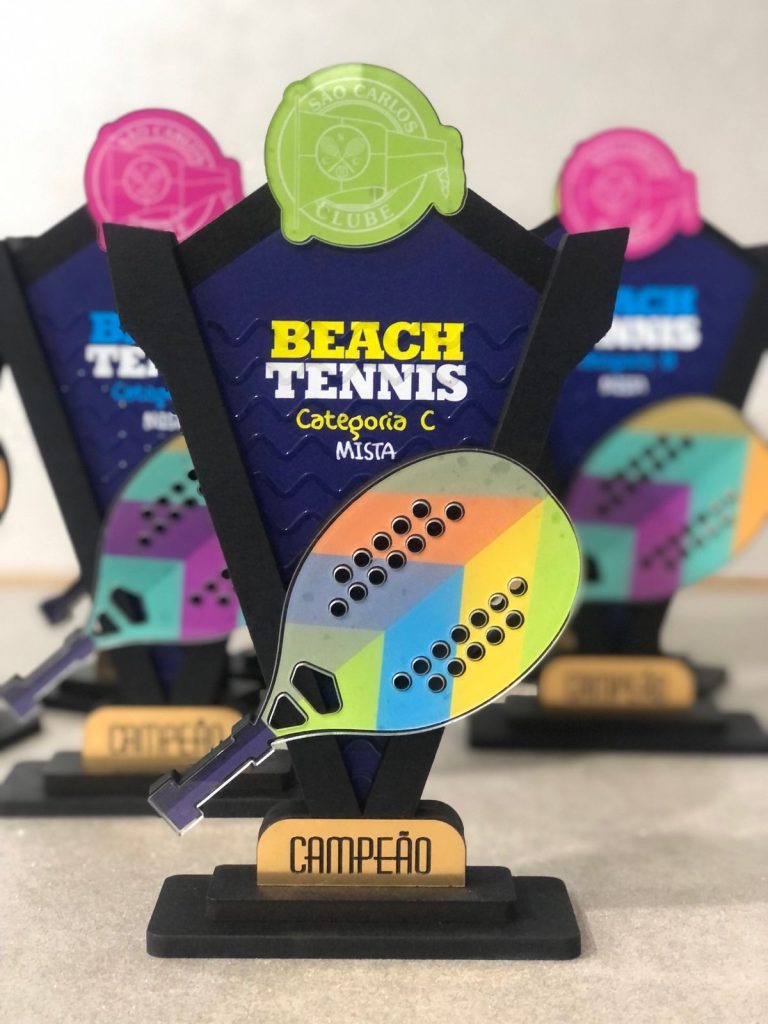 Trofeu Personalizado Beach Tennis