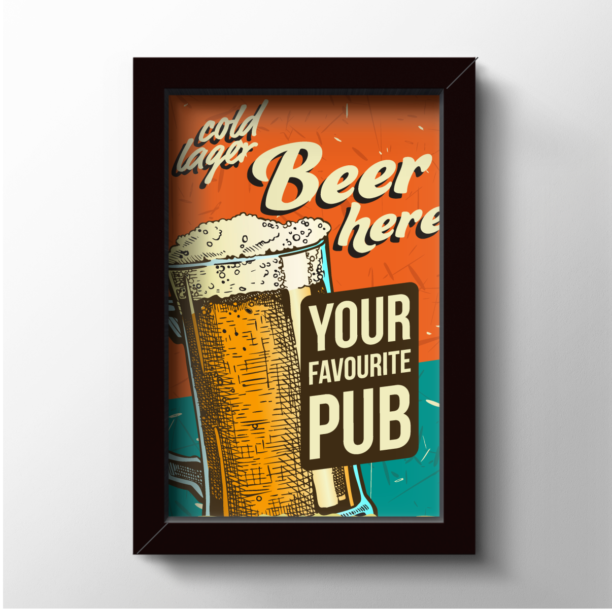 Quadro Beer Here Quadro decorativo Beer Here